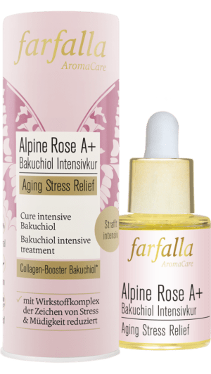 alpine rose a+ bakuchiol intensivkur, aging stress relief 15ml.